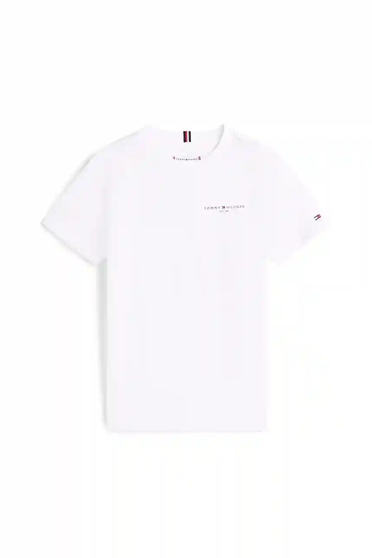 Tommy Hilfiger t-shirt bawełniany dziecięcy KS0KS00661.92.122.9BYA biały AW25