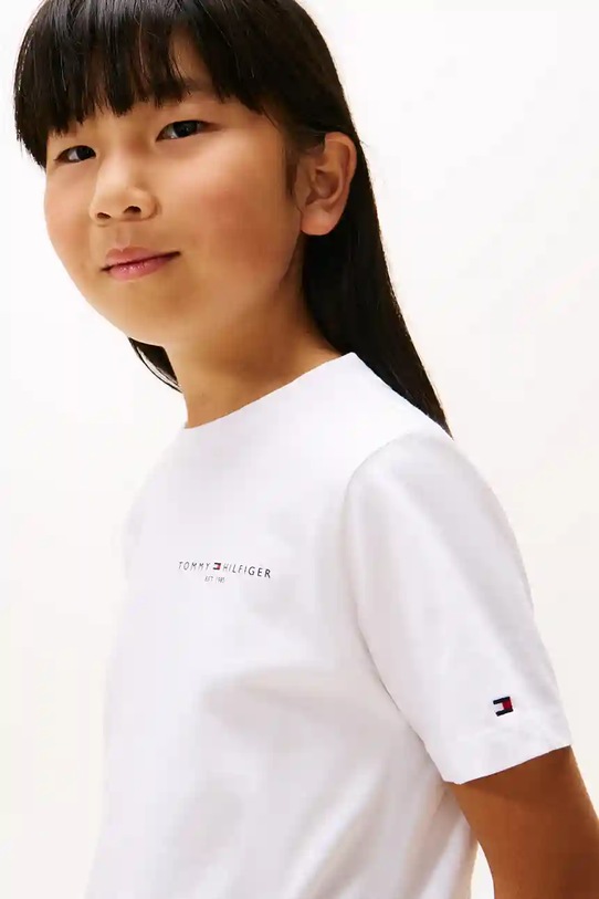 Tommy Hilfiger t-shirt bawełniany dziecięcy biały KS0KS00661.92.122.9BYA