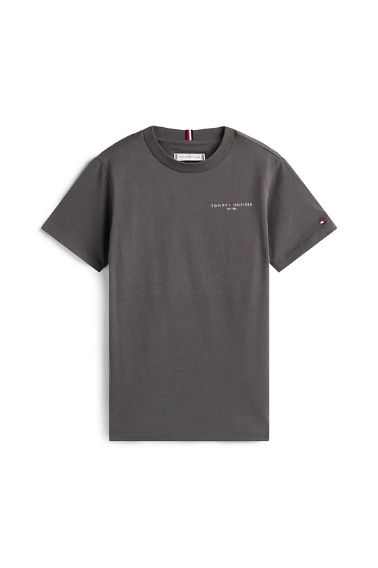 Дитяча бавовняна футболка Tommy Hilfiger KS0KS00661.128.176.9BYA чорний AW25