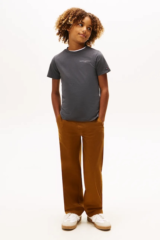 Dětské bavlněné tričko Tommy Hilfiger KS0KS00661.128.176.9BYA černá