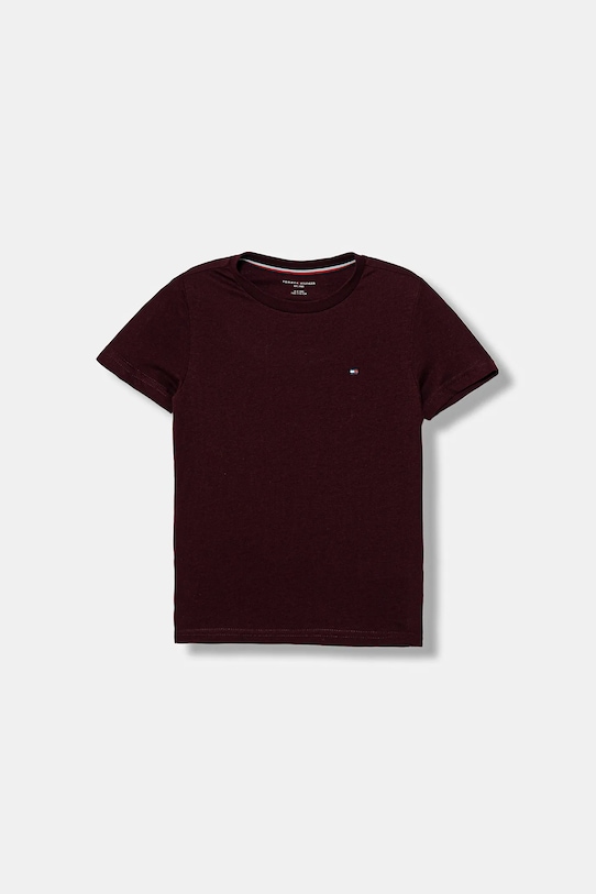 Băieți Tommy Hilfiger tricou de bumbac pentru copii 2-pack UK0UK00073.9BYA burgundia