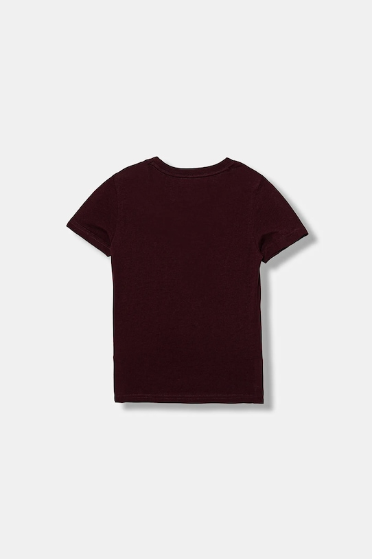 Tommy Hilfiger tricou de bumbac pentru copii 2-pack UK0UK00073.9BYA burgundia