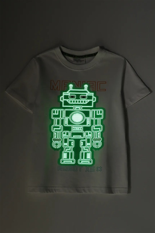 Coccodrillo t-shirt bawełniany dziecięcy ZC5143202XBK biały
