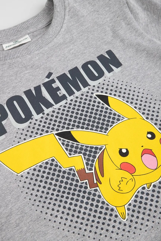 Coccodrillo t-shirt bawełniany dziecięcy szary ZC5143207LBD