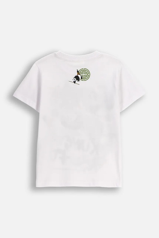 Coccodrillo t-shirt bawełniany dziecięcy ZC5143210LBD biały AW25