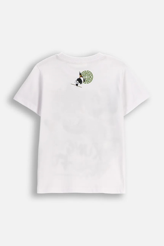 Coccodrillo t-shirt bawełniany dziecięcy ZC5143210LBD biały AW25