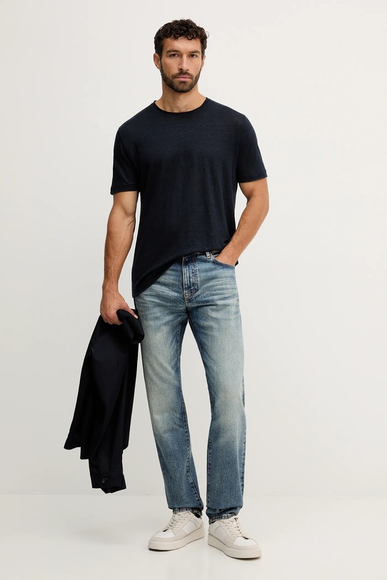 Îmbrăcăminte BOSS tricou de in BECKHAM X BOSS 50552243 bleumarin
