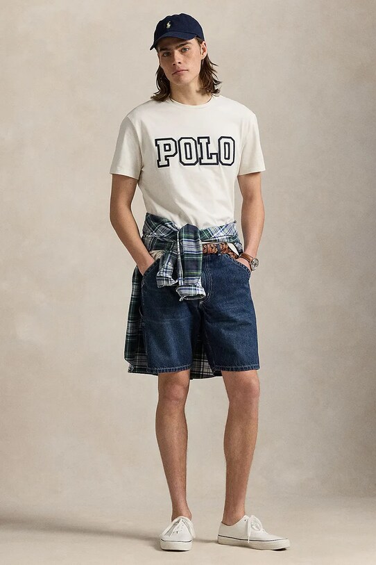 Ruházat Polo Ralph Lauren pamut póló 710972663 fehér