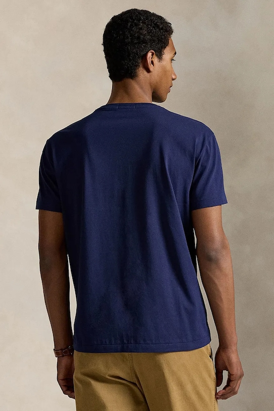 Bavlnené tričko Polo Ralph Lauren 710972663 tmavomodrá AW25