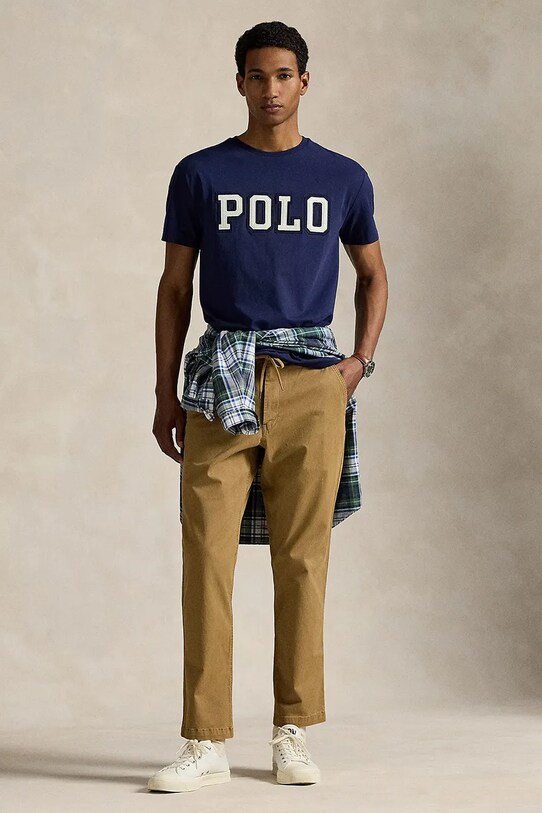 Одяг Бавовняна футболка Polo Ralph Lauren 710972663 темно-синій