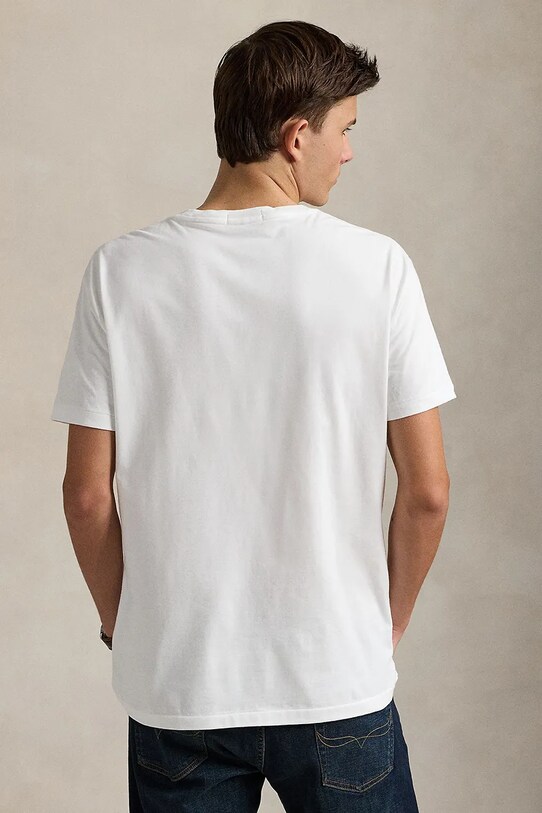 Polo Ralph Lauren t-shirt bawełniany Sscncmslm1 Short Sleeve 710974584 biały AW25