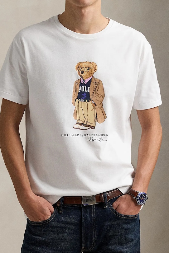 Polo Ralph Lauren t-shirt bawełniany Sscncmslm1 Short Sleeve biały 710974584