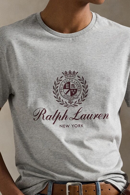 Polo Ralph Lauren t-shirt bawełniany szary 710978032