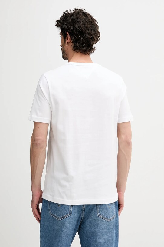 Βαμβακερό μπλουζάκι Tommy Hilfiger MW0MW39353 λευκό AW25