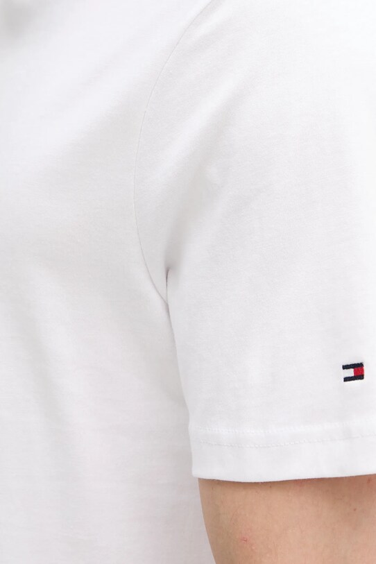 Βαμβακερό μπλουζάκι Tommy Hilfiger λευκό MW0MW39353