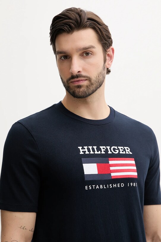 Ruházat Tommy Hilfiger pamut póló MW0MW39843 sötétkék