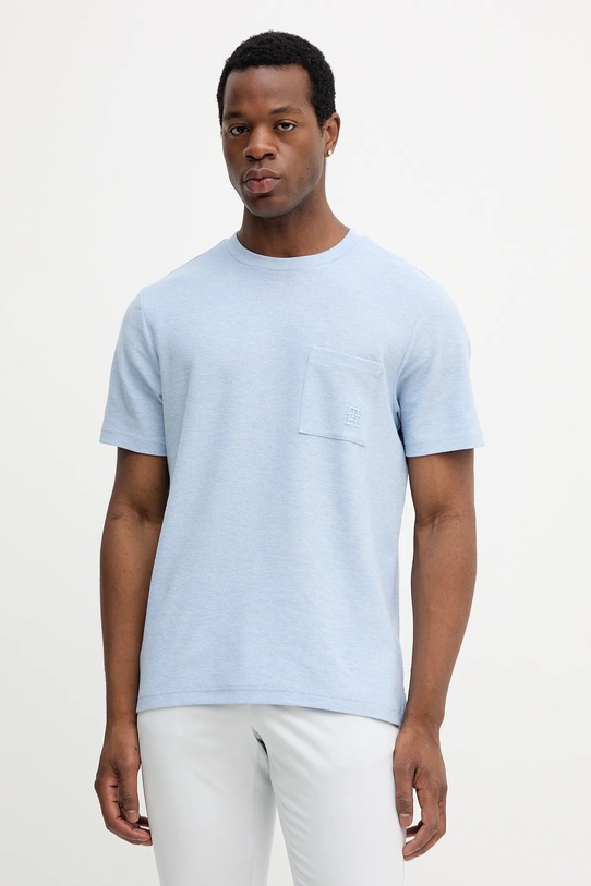 Бавовняна футболка Tommy Hilfiger бавовна блакитний MW0MW39365