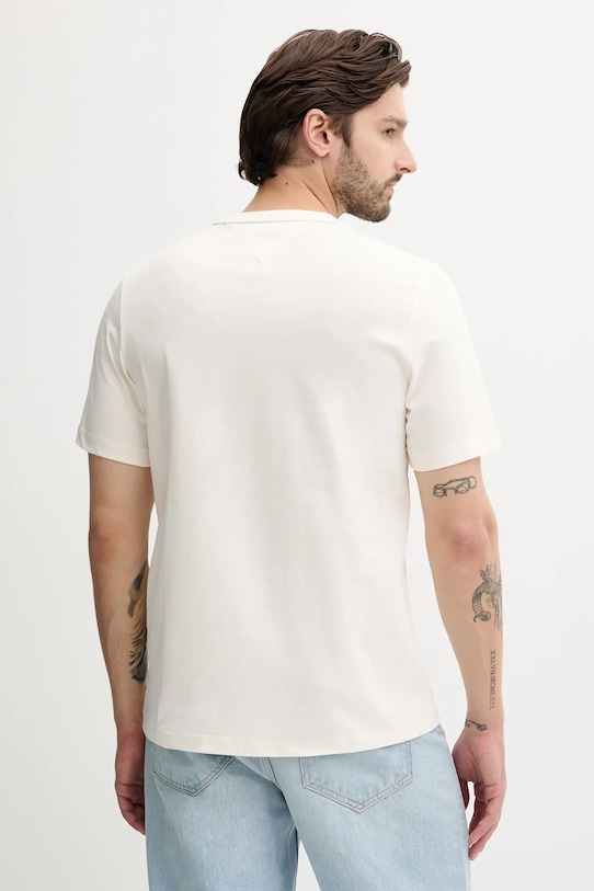 Bavlnené tričko Tommy Hilfiger MW0MW40427 béžová AW25