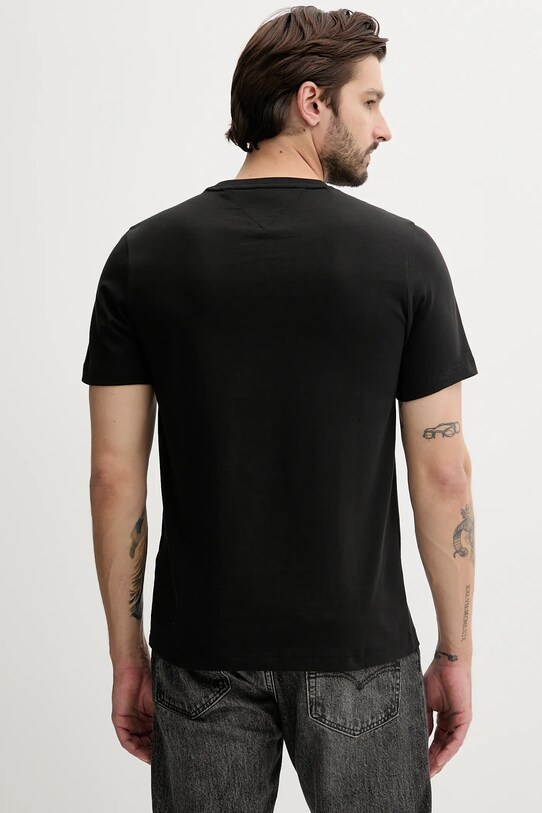 Tommy Hilfiger tricou din bumbac MW0MW40427 negru AW25