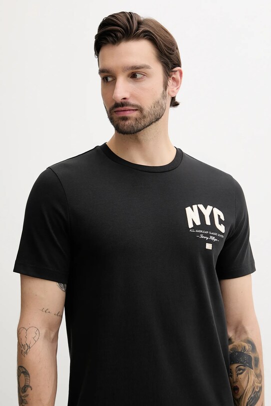 Îmbrăcăminte Tommy Hilfiger tricou din bumbac MW0MW40427 negru