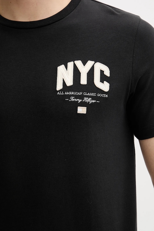 Tommy Hilfiger t-shirt bawełniany czarny MW0MW40427
