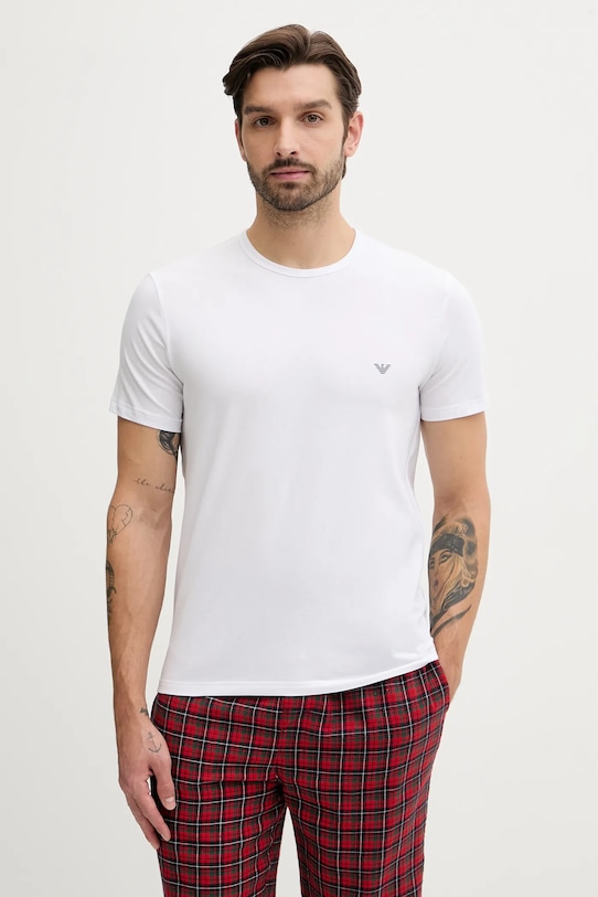 Tričko Emporio Armani Underwear 2-pak jednofarebný biela EM000391.AF14132