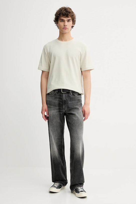 Samsoe Samsoe t-shirt ODIN M22200041 beżowy AW25