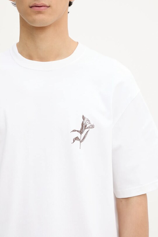 Samsoe Samsoe t-shirt bawełniany SALILIUM biały U25200008