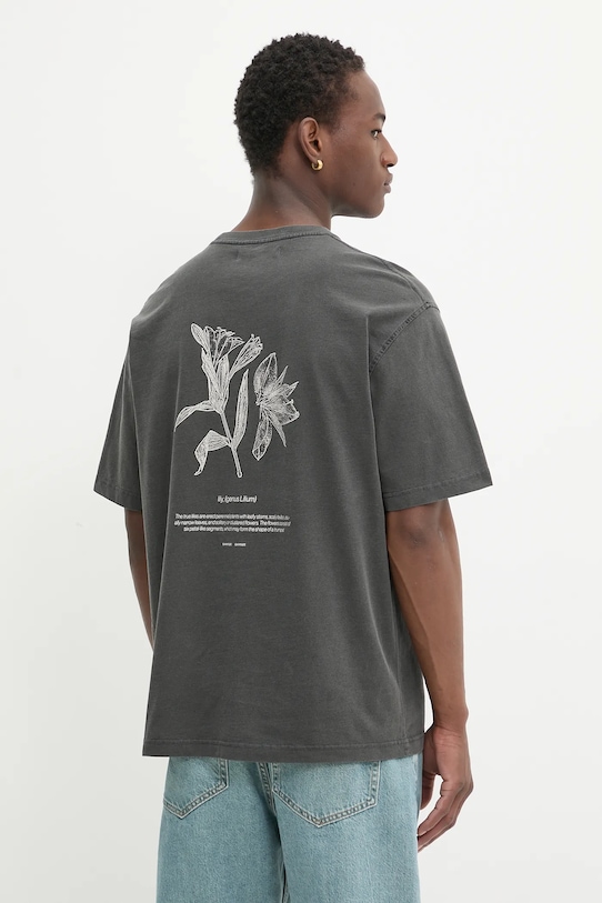 Samsoe Samsoe tricou din bumbac SALILIUM print gri U25200009