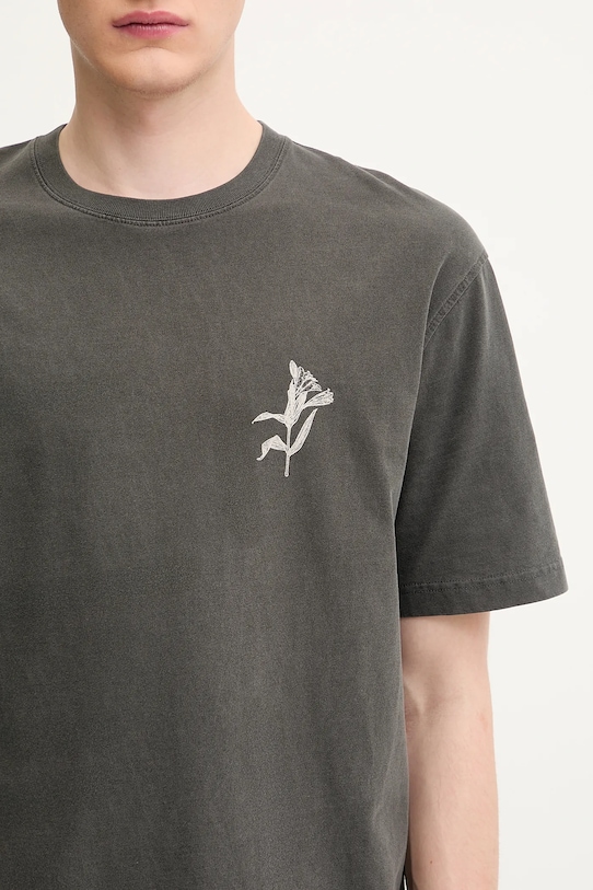 Samsoe Samsoe t-shirt bawełniany SALILIUM szary U25200009