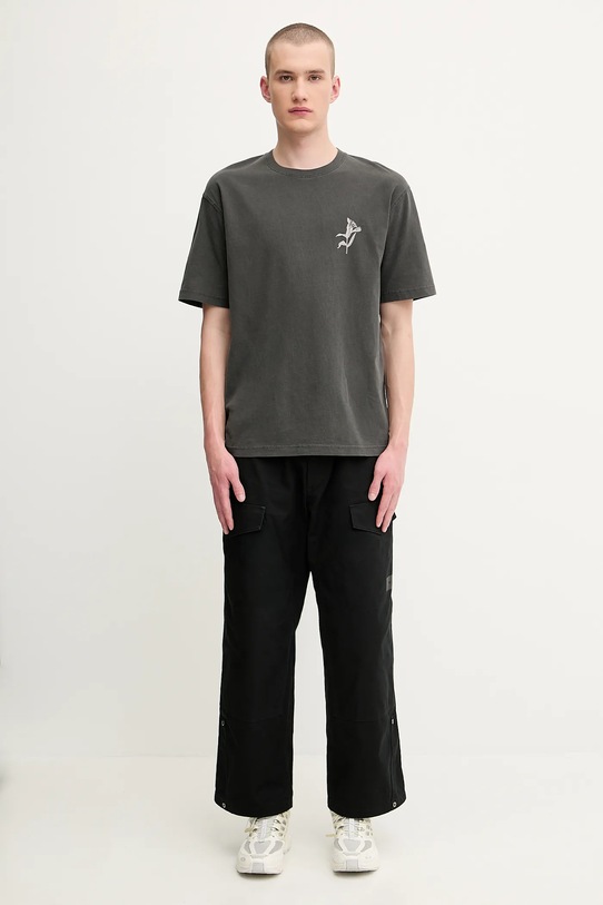 Samsoe Samsoe t-shirt bawełniany SALILIUM U25200009 szary