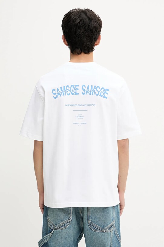 Îmbrăcăminte Samsoe Samsoe tricou din bumbac SASWIRL U25200006 alb