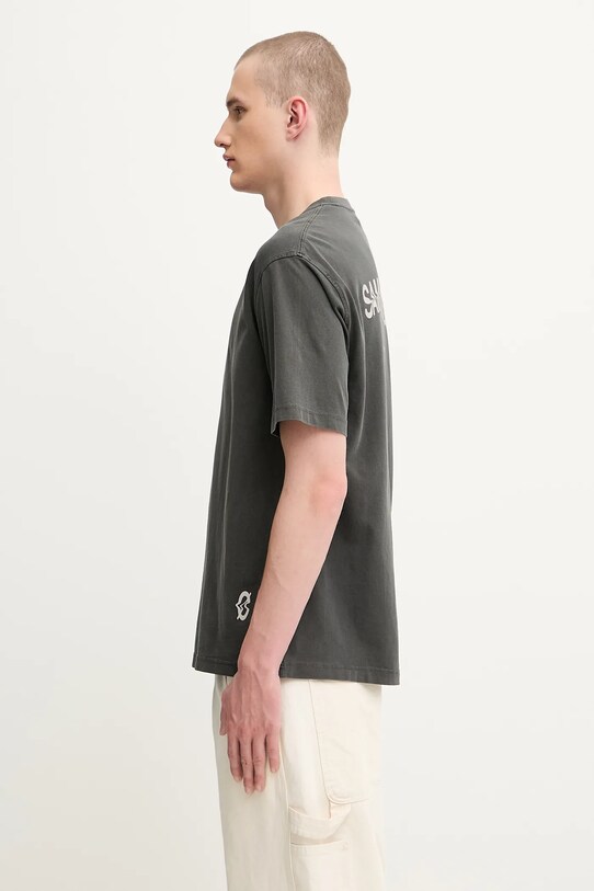 Samsoe Samsoe t-shirt bawełniany SASWIRL U25200007 szary AW25