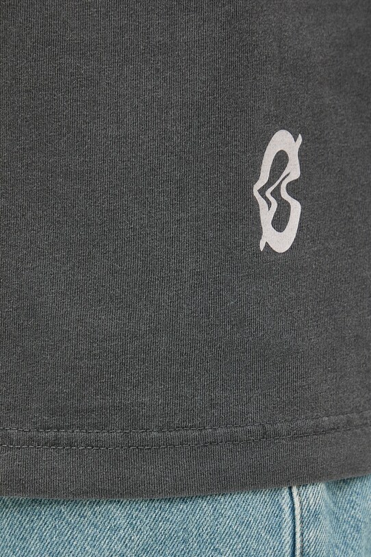 Samsoe Samsoe tricou din bumbac SASWIRL U25200007 gri