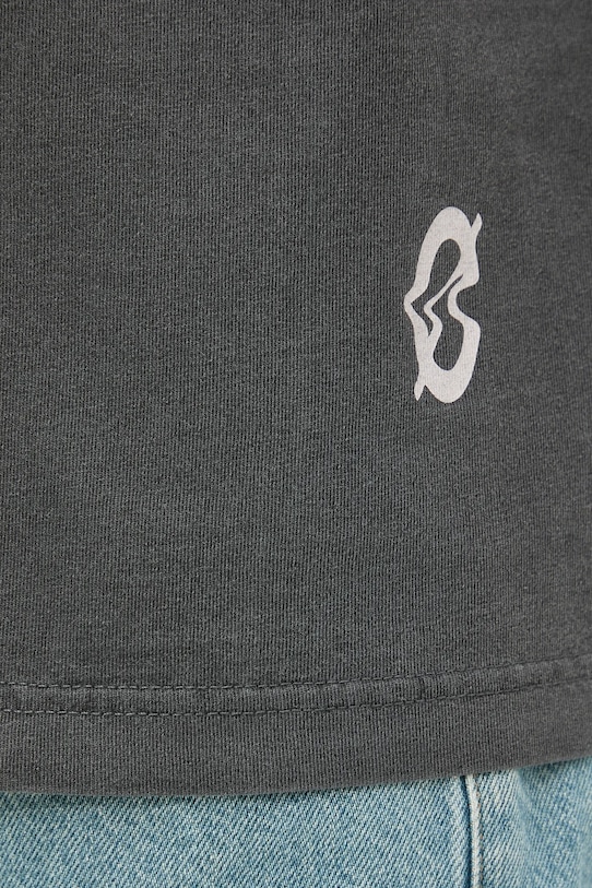 Samsoe Samsoe tricou din bumbac SASWIRL U25200007 gri