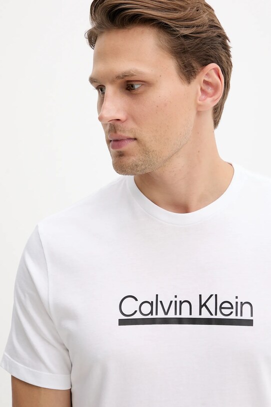 Ruházat Calvin Klein pamut póló LV04RC852G fehér