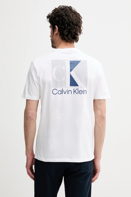 Îmbrăcăminte Calvin Klein tricou din bumbac LV04RC853G alb
