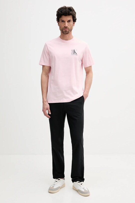 Calvin Klein pamut póló LV04RC853G rózsaszín AW25