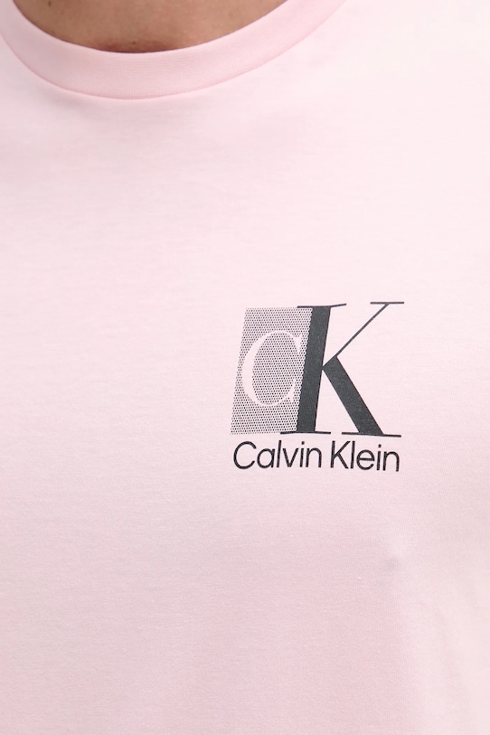 Calvin Klein pamut póló LV04RC853G rózsaszín