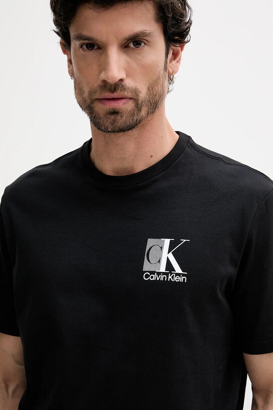 Calvin Klein t-shirt bawełniany czarny LV04RC853G