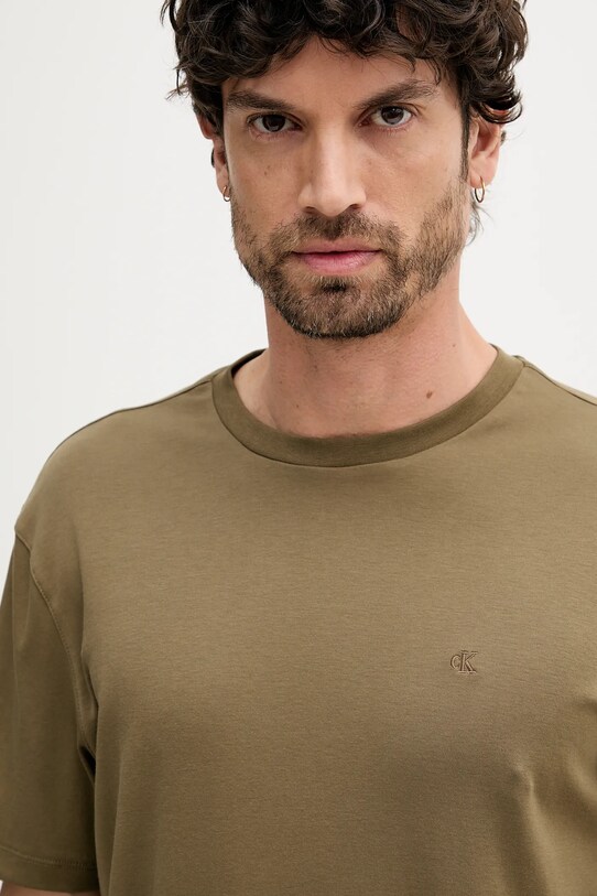 Oblečení Bavlněné tričko Calvin Klein LV04LB275G zelená