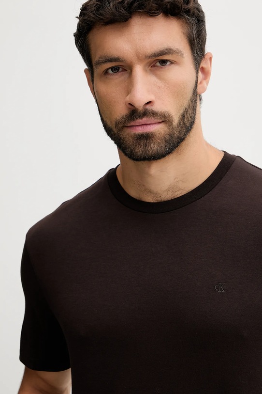 Îmbrăcăminte Calvin Klein tricou din bumbac LV04LB275G maro