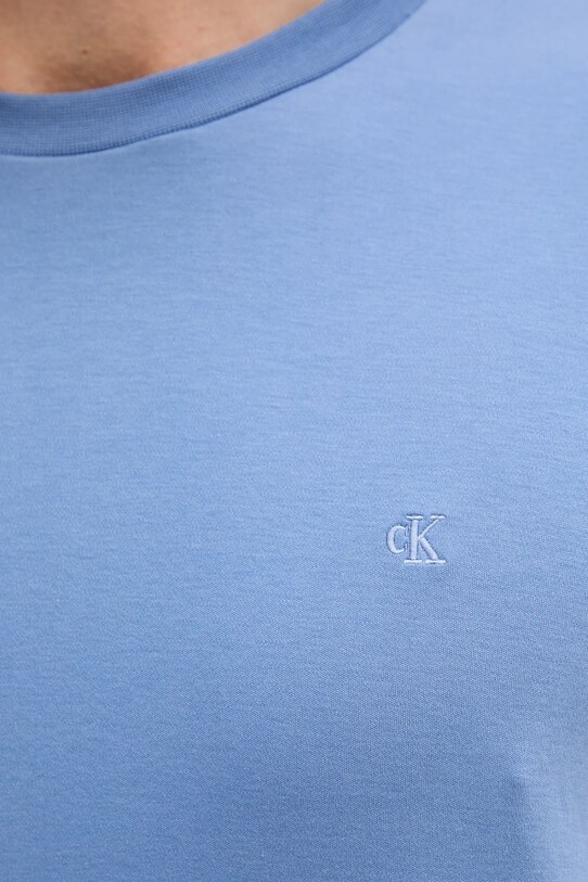 Бавовняна футболка Calvin Klein блакитний LV04LB275G