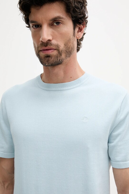 Calvin Klein t-shirt bawełniany niebieski LV04LC333G