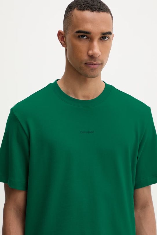 Calvin Klein majica muška od pamuka s elastanom zelena LV04LC241G