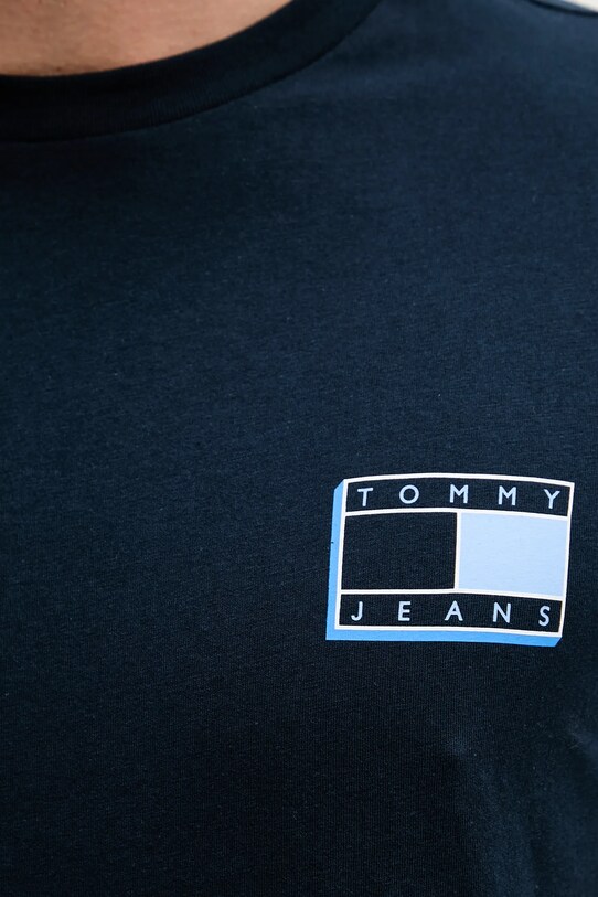 Tommy Jeans t-shirt bawełniany granatowy DM0DM21577