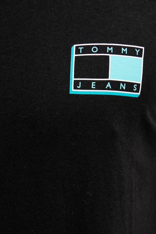 Бавовняна футболка Tommy Jeans чорний DM0DM21577