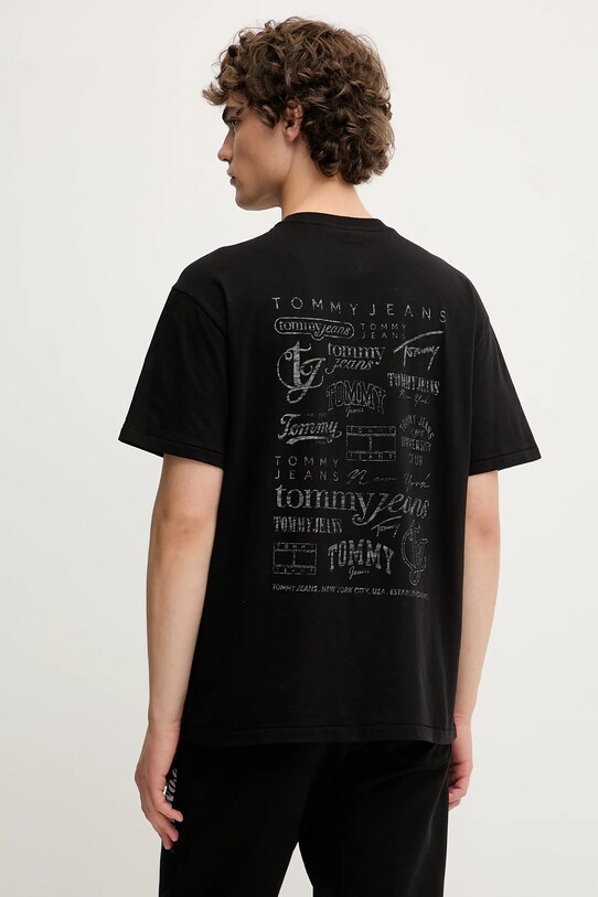 Odzież Tommy Jeans t-shirt bawełniany DM0DM21584 czarny
