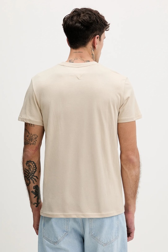Odzież Tommy Jeans t-shirt bawełniany DM0DM21780 beżowy