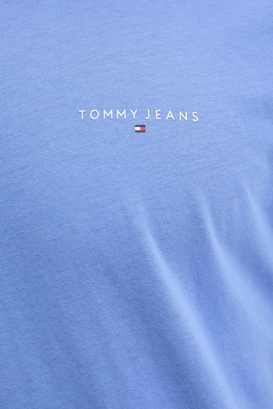 Pamučna majica Tommy Jeans DM0DM21780 ljubičasta